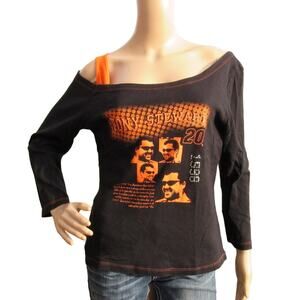 Chase Authentics NASCAR Tony Stewart Cold Shoulder Shirt XL Black Orange